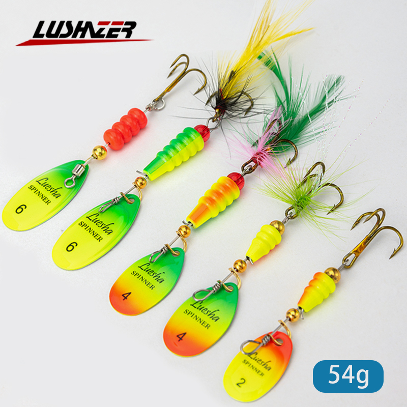 LUSHAZER 5pcs/lot Spinner Bait - Fishing Hook Treble recension och pris
