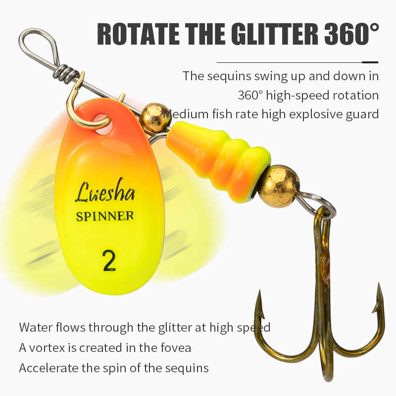 LUSHAZER 5pcs/lot Spinner Bait - Fishing Hook Treble recension och pris