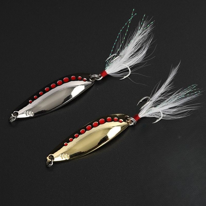 1pcs 5g-20gMetal Spinner Spoon - Fishing Hook Treble recension och pris