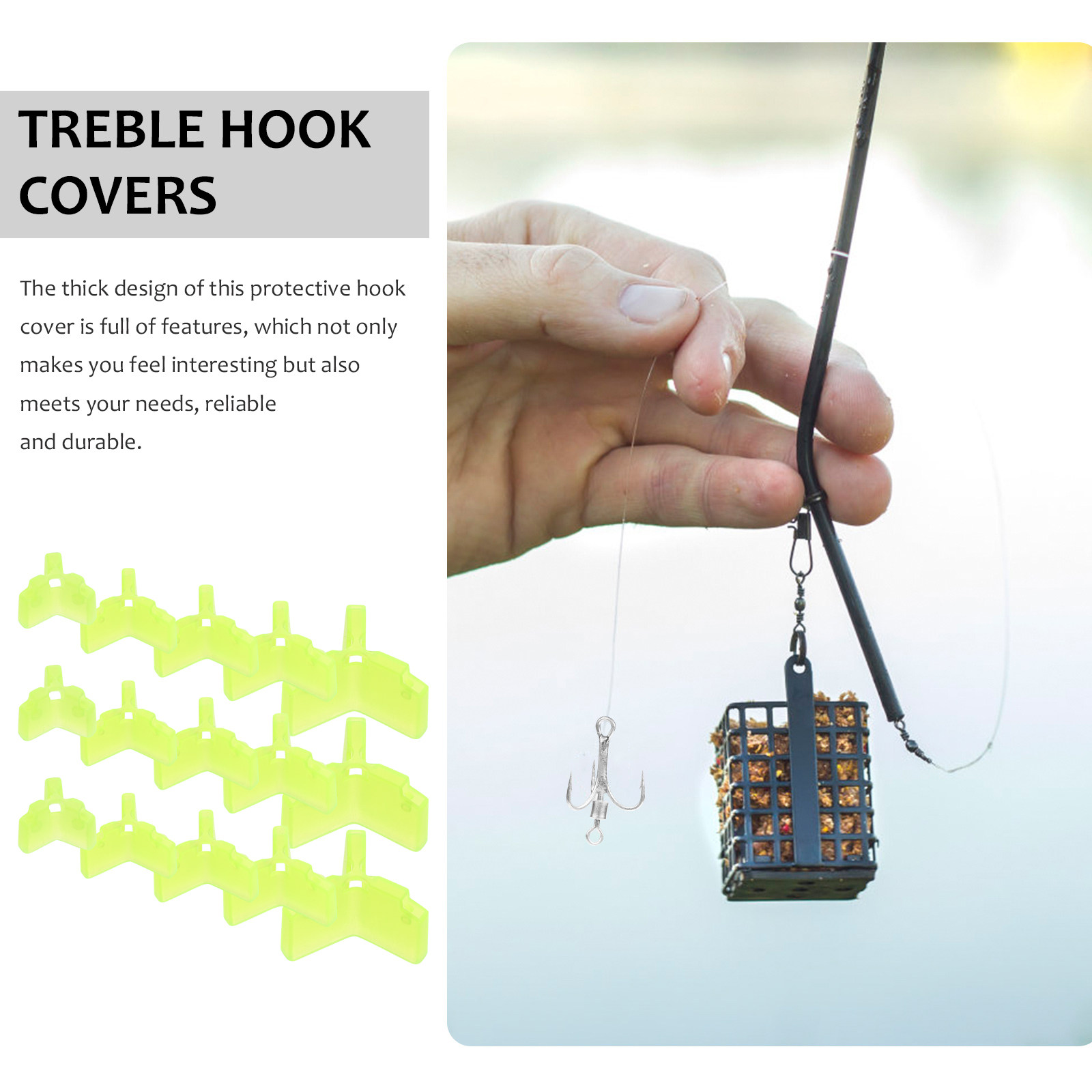 100 Pcs Treble Hook Bonnets Pr - Fishing Hook Treble recension och pris